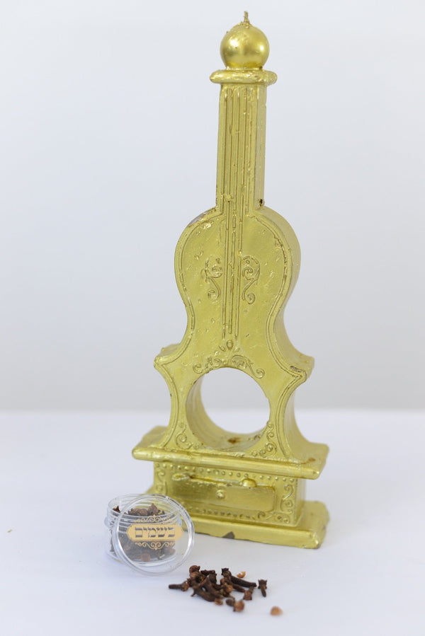Violin Gold Havdalah Candle