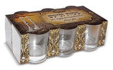 Neironim Glass Shabbos Candle Holders